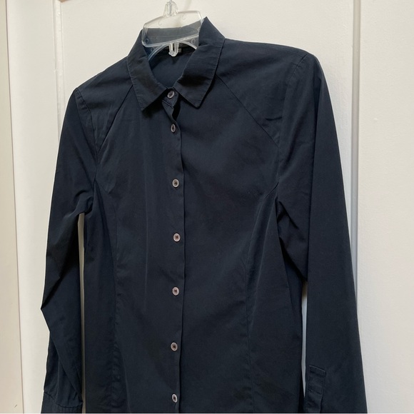 Teenflo tailored black cotton blouse - Picture 5 of 8